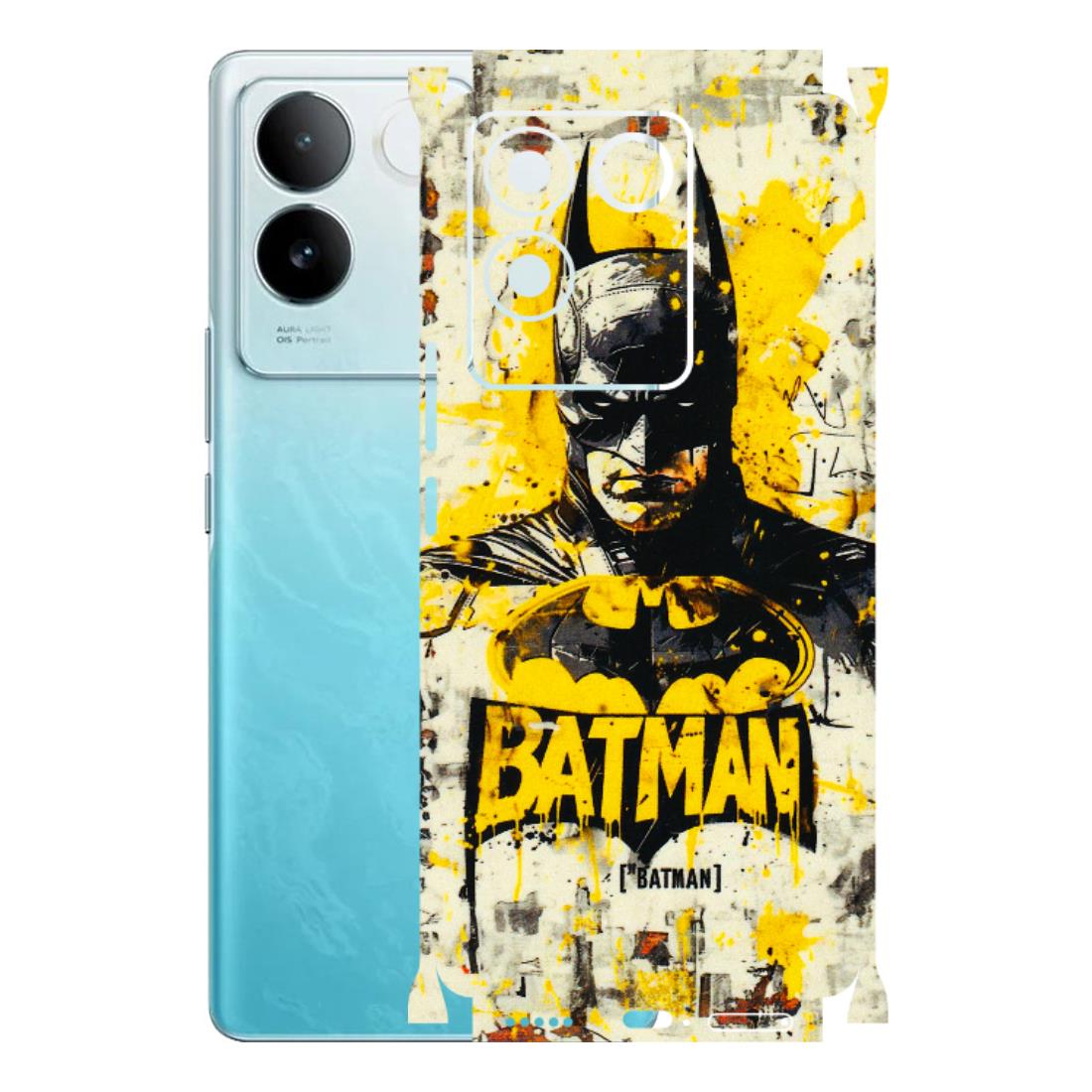 IQOO Phone Skins (All Models) - Batman Yellow BT - 3D Embossed Finish (L-304) IQOO Z7 Pro