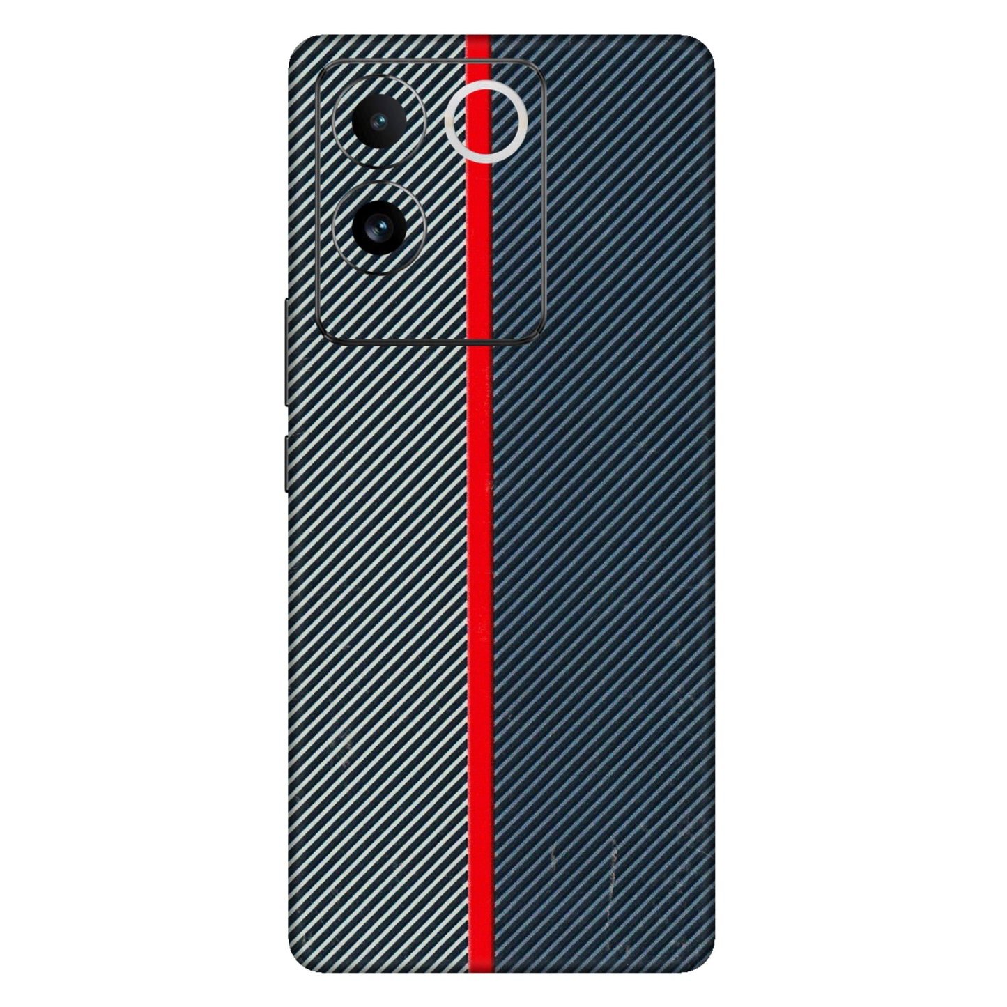 IQOO Phone Skins (All Models) - Blue Sober Lines - 3D Embossed Finish (L-305) IQOO Z7 Pro