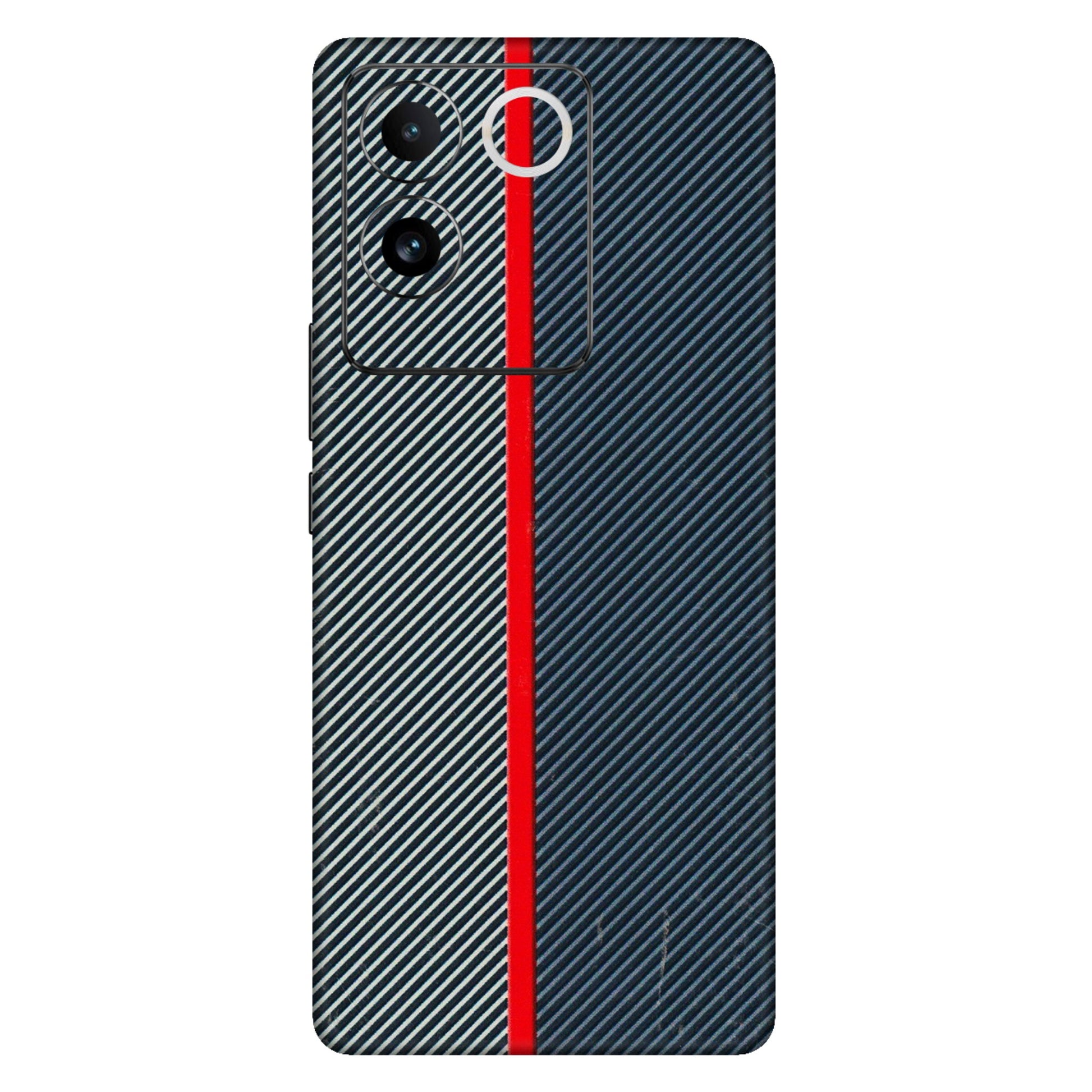 IQOO Phone Skins (All Models) - Blue Sober Lines - 3D Embossed Finish (L-305) IQOO Z7 Pro