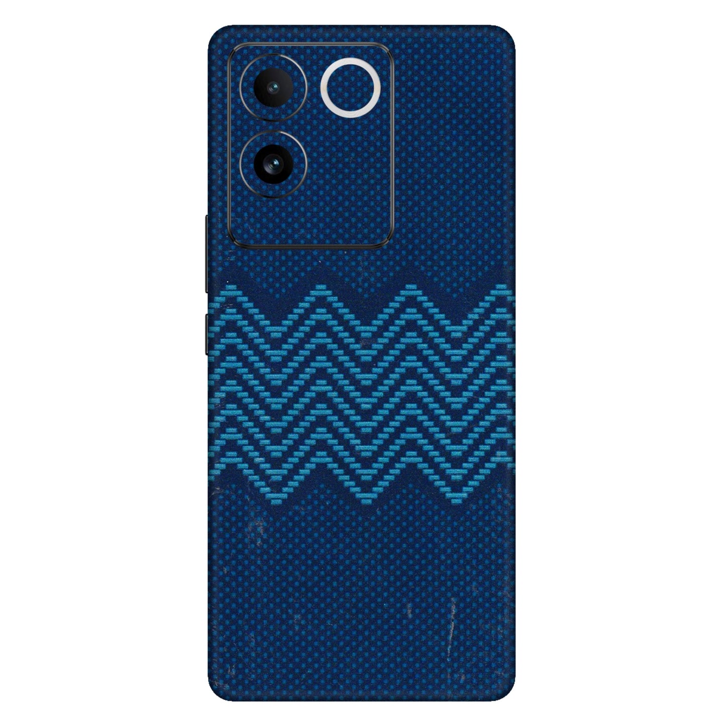 IQOO Phone Skins (All Models) - Blue Sober Waves - 3D Embossed Finish (L-306) IQOO Z7 Pro