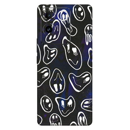 IQOO Phone Skins (All Models) - Distorted Smileys - 3D Embossed Finish (L-92) IQOO Z7 Pro