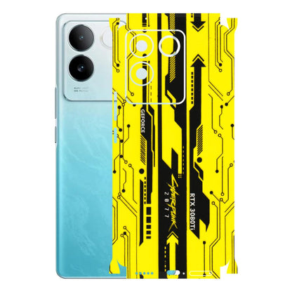 IQOO Phone Skins (All Models) - Yellow Cyberpunk - 3D Embossed Finish (L-93) IQOO Z7 Pro