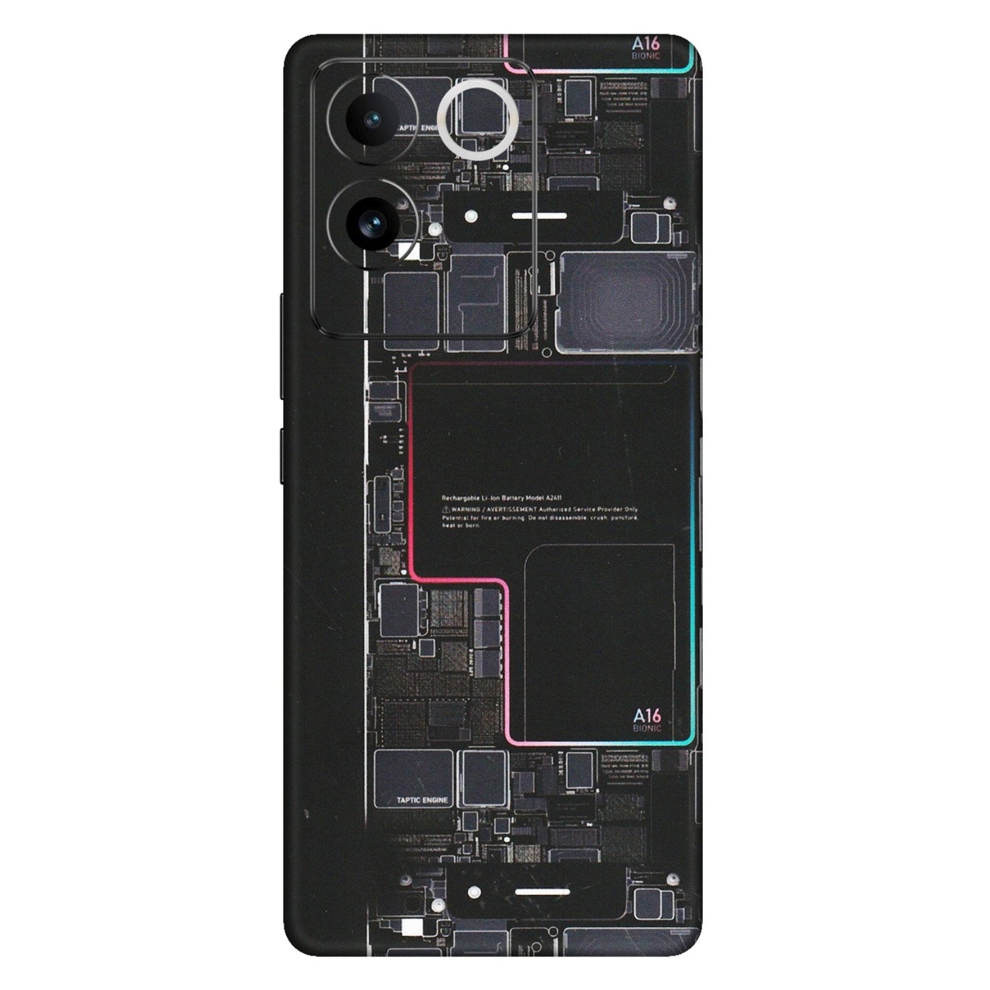 IQOO Phone Skins (All Models) - Motherboard Circuit Layout - Matte Finish (M-117) IQOO Z7 Pro