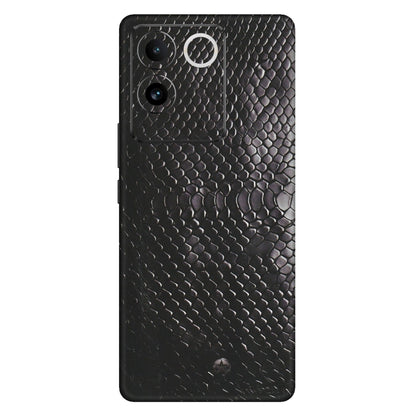 IQOO Phone Skins (All Models) - Black Snack Leather - Matte Finish (M-147) IQOO Z7 Pro