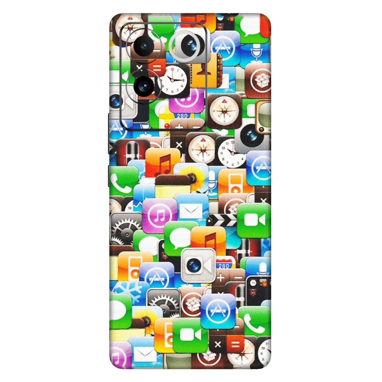 IQOO Phone Skins (All Models) - All Apple Icons - Matte Finish (M-93) IQOO Z7 Pro