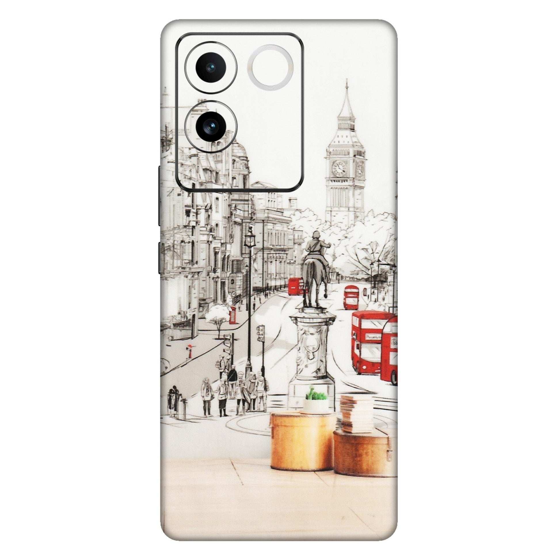 IQOO Phone Skins (All Models) - London Street - Transparent Finish (T-02) IQOO Z7 Pro