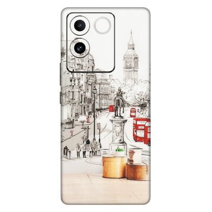 IQOO Phone Skins (All Models) - London Street - Transparent Finish (T-02) IQOO Z7 Pro
