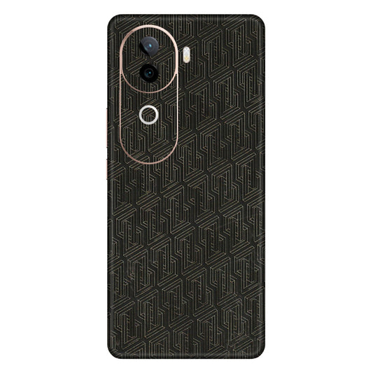 IQOO Phone Skins (All Models) - Black Abstract Pattern - 3D Embossed Finish (L-117) IQOO Z9S