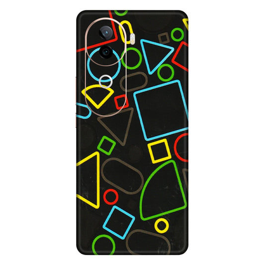 IQOO Phone Skins (All Models) - Black Shapes - 3D Embossed Finish (L-131) IQOO Z9S