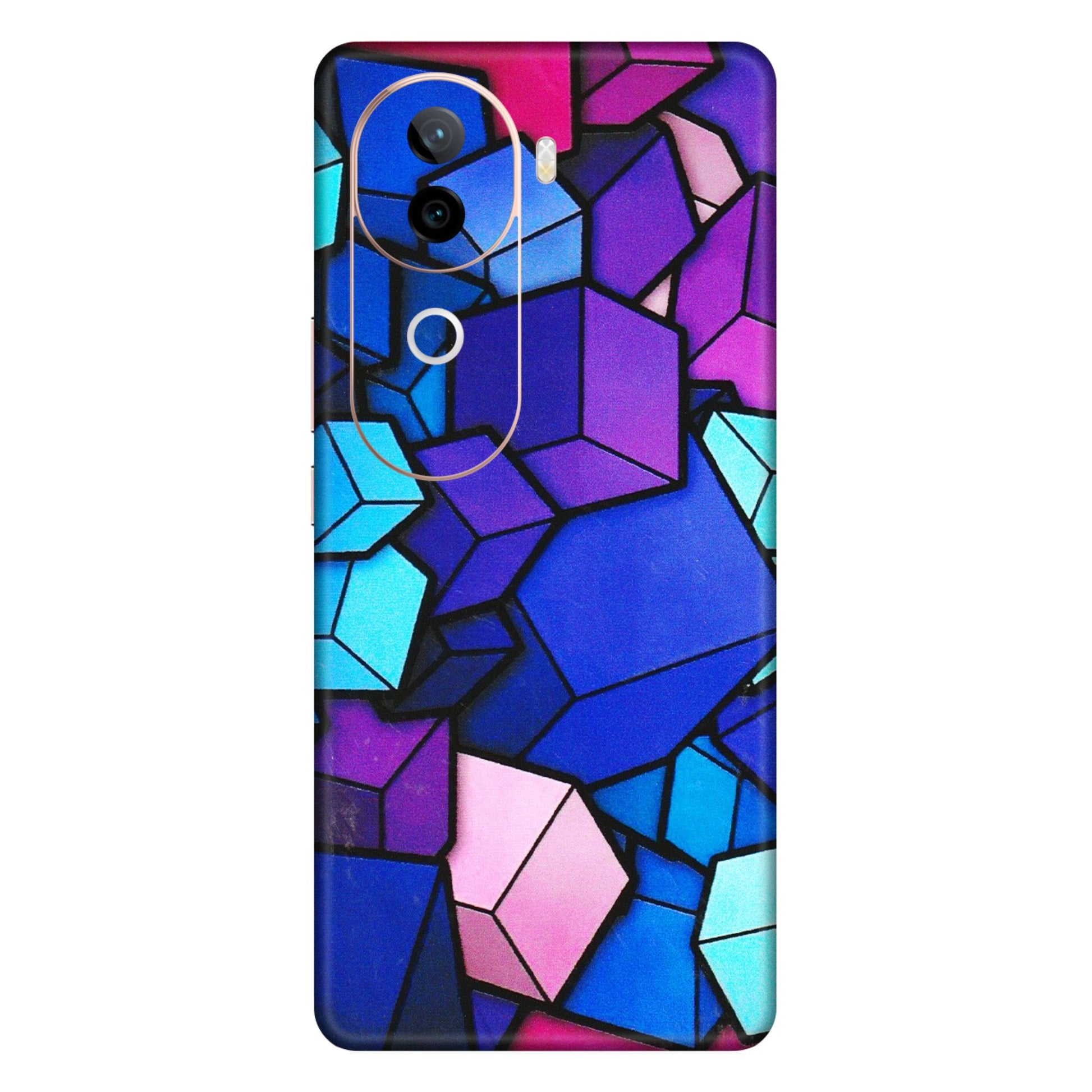 IQOO Phone Skins (All Models) - Cube Doodle - 3D Embossed Finish (L-141) IQOO Z9S