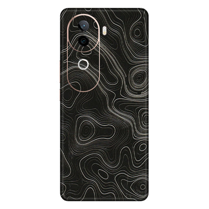 IQOO Phone Skins (All Models) - Black Swirl - 3D Embossed Finish (L-196) IQOO Z9S