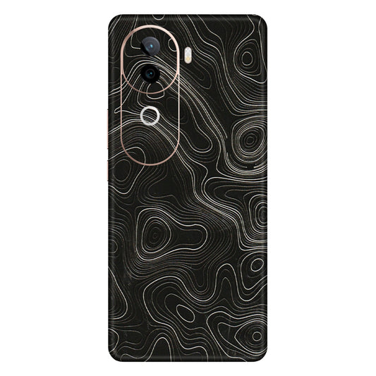 IQOO Phone Skins (All Models) - Black Swirl - 3D Embossed Finish (L-196) IQOO Z9S