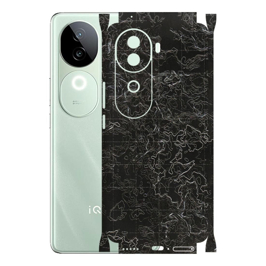 IQOO Phone Skins (All Models) - Black map Texture - 3D Embossed Finish (L-201) IQOO Z9S