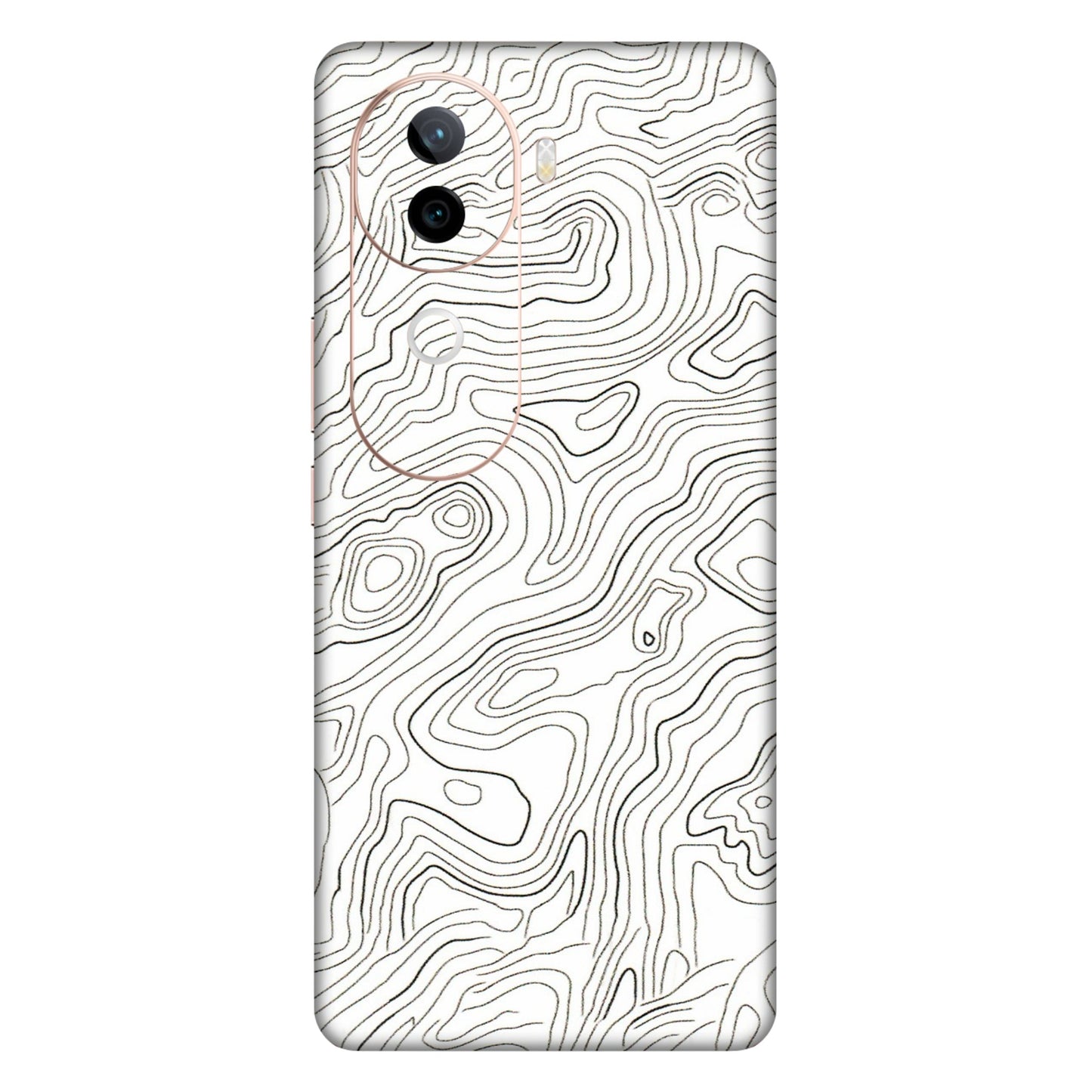 IQOO Phone Skins (All Models) - White Black Swirls - 3D Embossed Finish (L-219) IQOO Z9S
