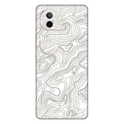 IQOO Phone Skins (All Models) - White Black Swirls - 3D Embossed Finish (L-219) IQOO Z9S