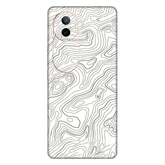 IQOO Phone Skins (All Models) - White Black Swirls - 3D Embossed Finish (L-219) IQOO Z9S