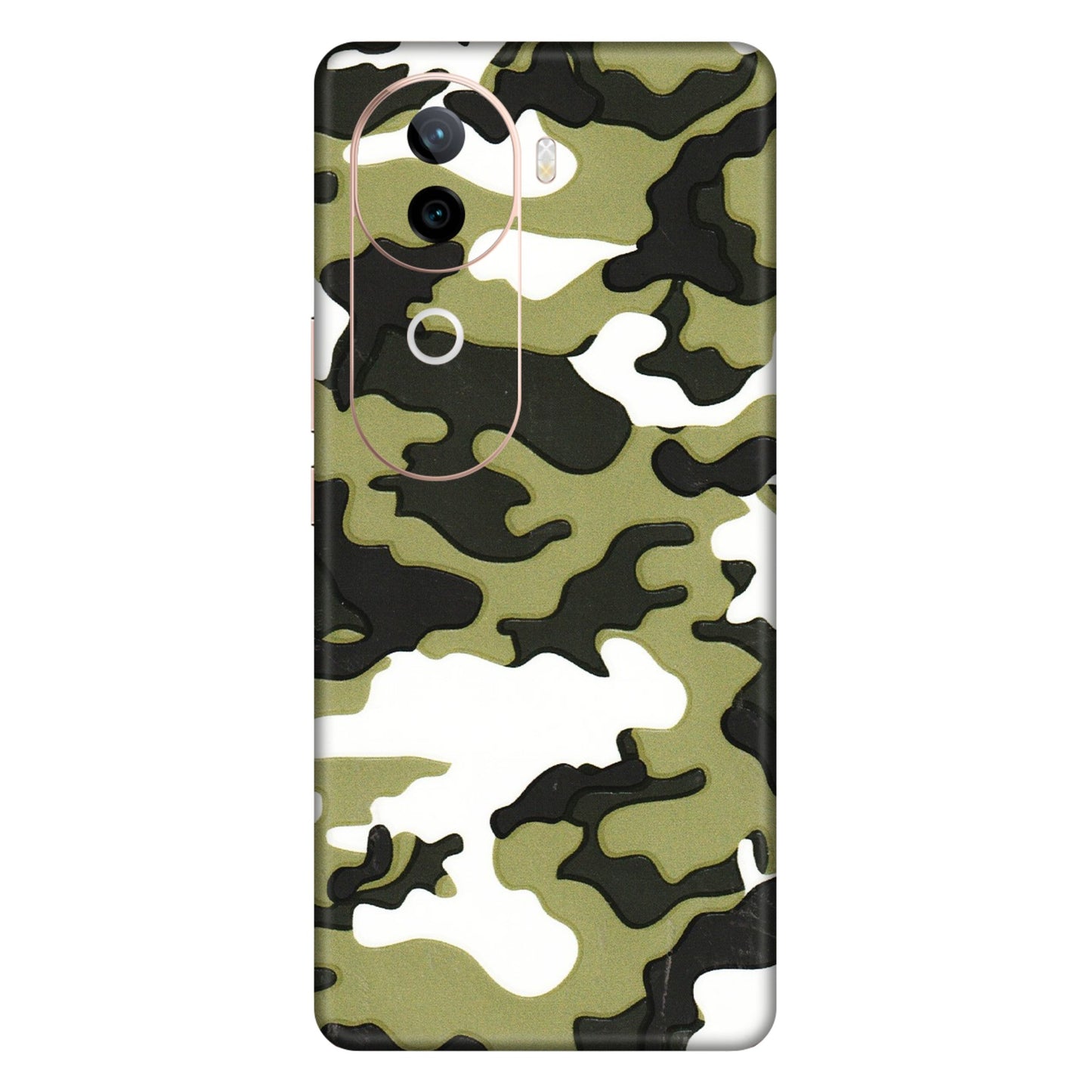 IQOO Phone Skins (All Models) - Camouflages White And Green - 3D Embossed Finish (L-243) IQOO Z9S