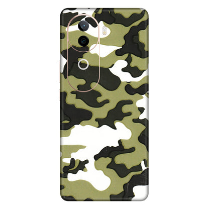 IQOO Phone Skins (All Models) - Camouflages White And Green - 3D Embossed Finish (L-243) IQOO Z9S