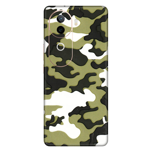 IQOO Phone Skins (All Models) - Camouflages White And Green - 3D Embossed Finish (L-243) IQOO Z9S