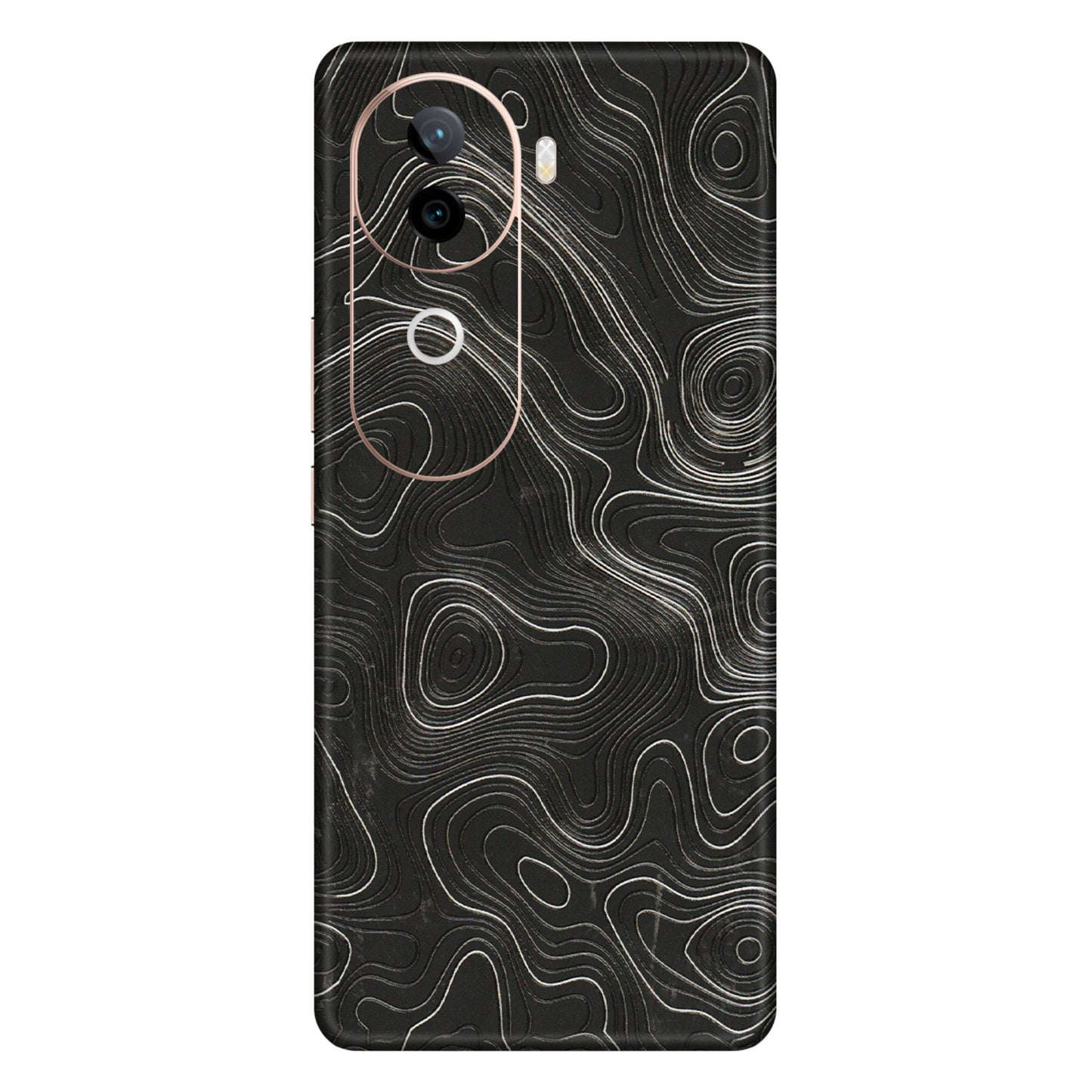 IQOO Phone Skins (All Models) - Abstract White Line Map - 3D Embossed Finish (L-269) IQOO Z9S
