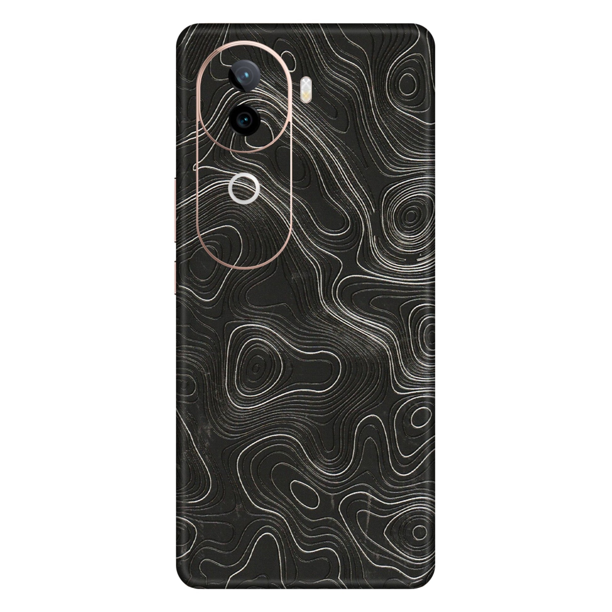 IQOO Phone Skins (All Models) - Abstract White Line Map - 3D Embossed Finish (L-269) IQOO Z9S