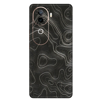 IQOO Phone Skins (All Models) - Abstract White Line Map - 3D Embossed Finish (L-269) IQOO Z9S