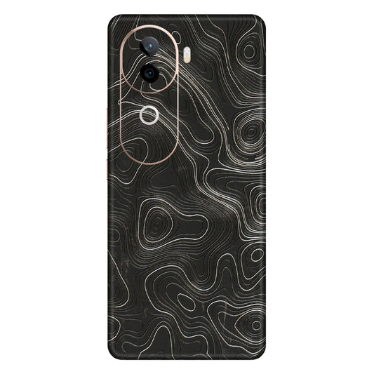 IQOO Phone Skins (All Models) - Abstract White Line Map - 3D Embossed Finish (L-269) IQOO Z9S