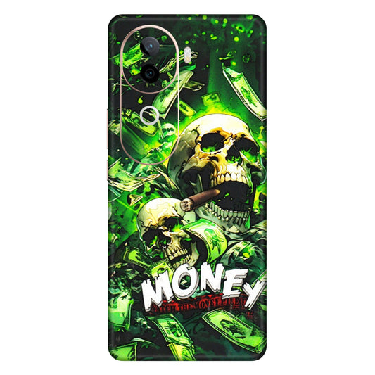 IQOO Phone Skins (All Models) - Skull Money - 3D Embossed Finish (L-303) IQOO Z9S