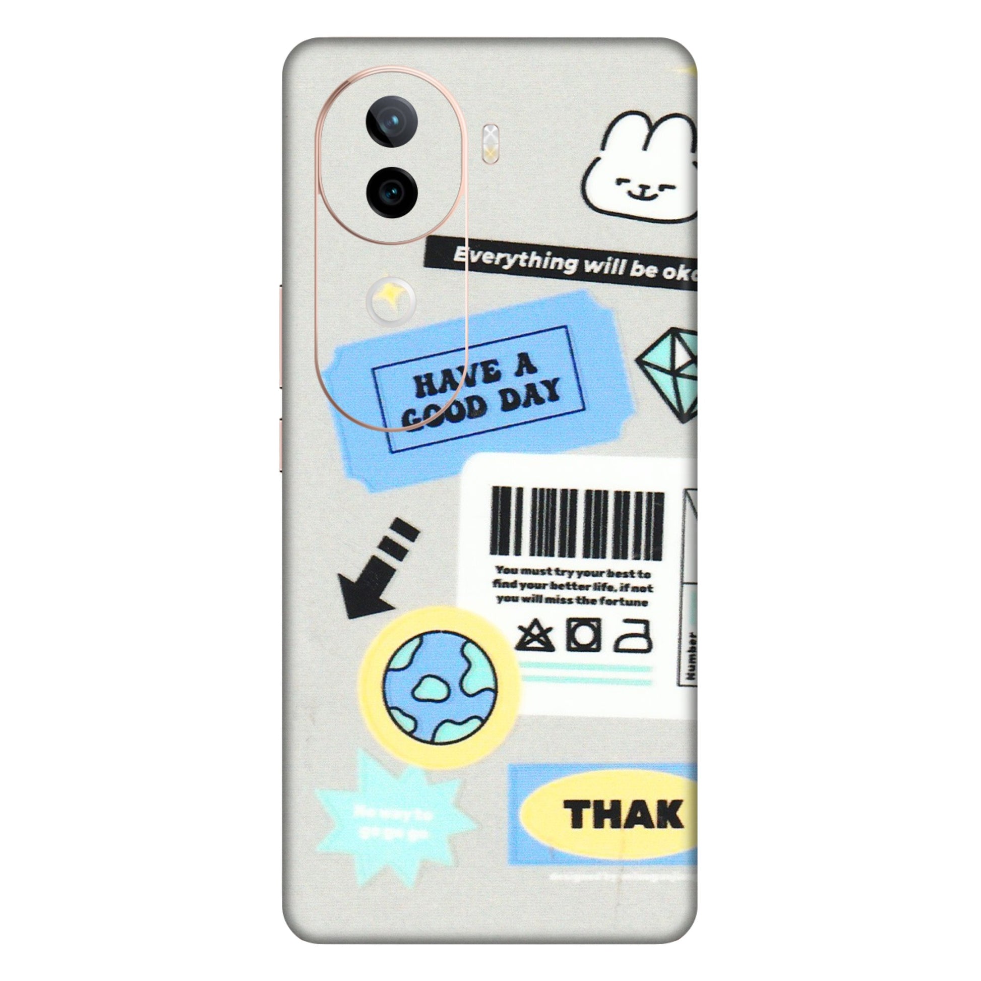 IQOO Phone Skins (All Models) - Will Be Okay Design - 3D Embossed Finish (L-316) IQOO Z9S