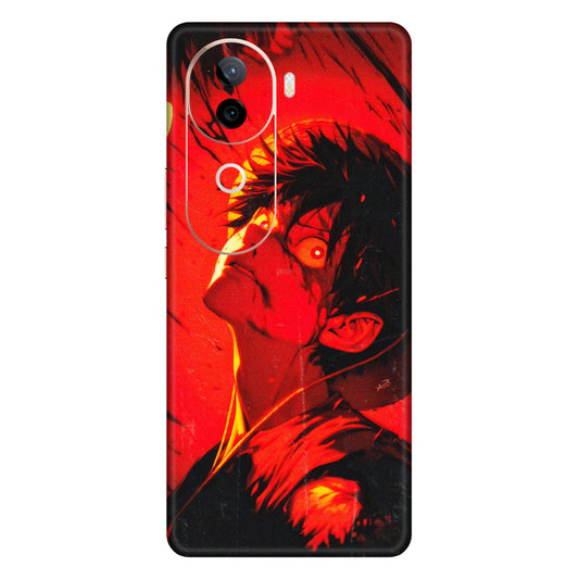 IQOO Phone Skins (All Models) - D.Luffy Power Up One Piece Anime - 3D Embossed Finish (L-326) IQOO Z9S