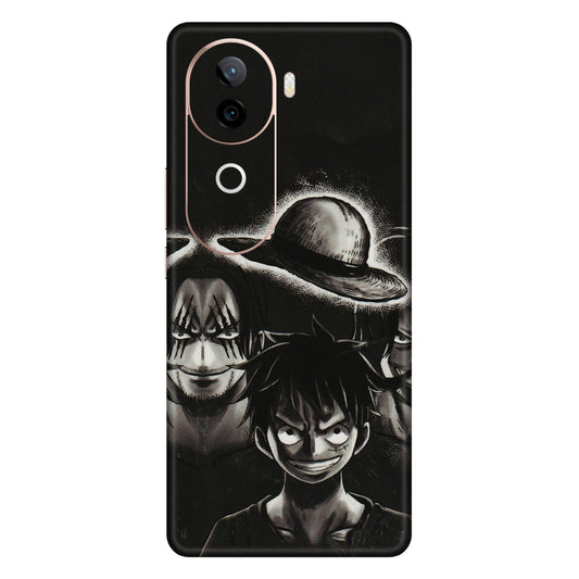IQOO Phone Skins (All Models) - Black Luffy Hat - 3D Embossed Finish (L-57) IQOO Z9S