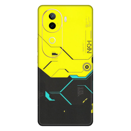IQOO Phone Skins (All Models) - Black Yellow Technica - Matte Finish (M-53) IQOO Z9S
