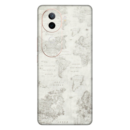 IQOO Phone Skins (All Models) - World Travel Map - Transparent Finish (T-04) IQOO Z9S