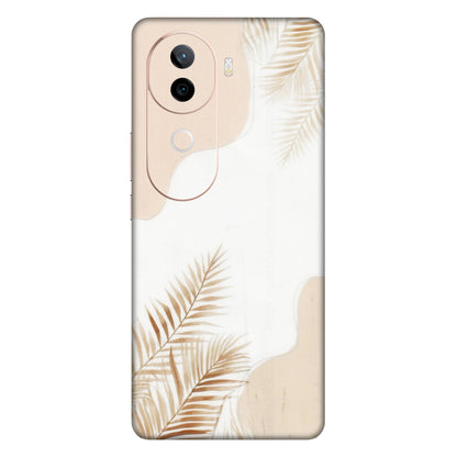 IQOO Phone Skins (All Models) - Gold Petals Abstract - Transparent Finish (T-08) IQOO Z9S