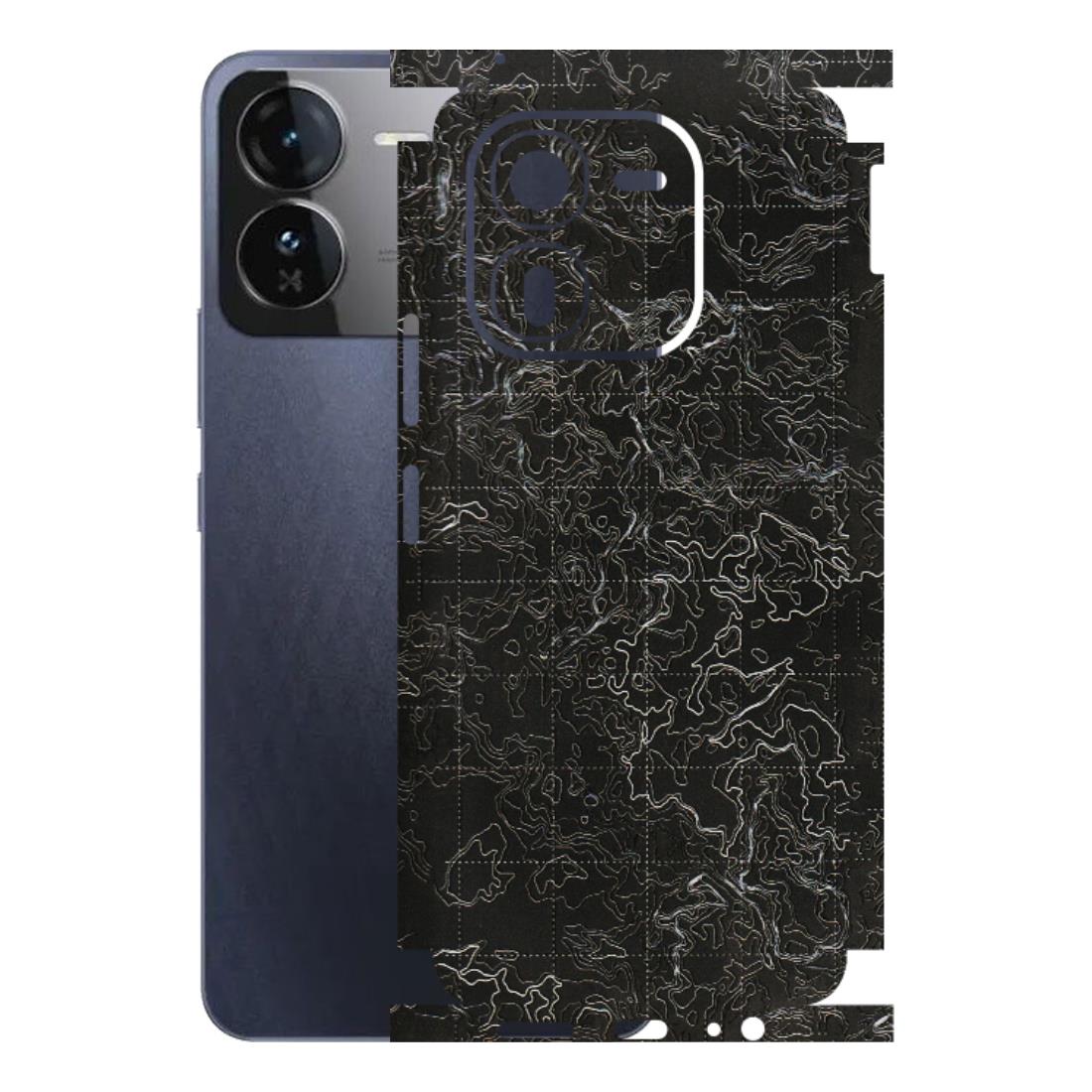 IQOO Phone Skins (All Models) - Black map Texture - 3D Embossed Finish (L-201) IQOO Z9X