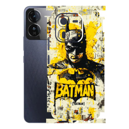 IQOO Phone Skins (All Models) - Batman Yellow BT - 3D Embossed Finish (L-304) IQOO Z9X