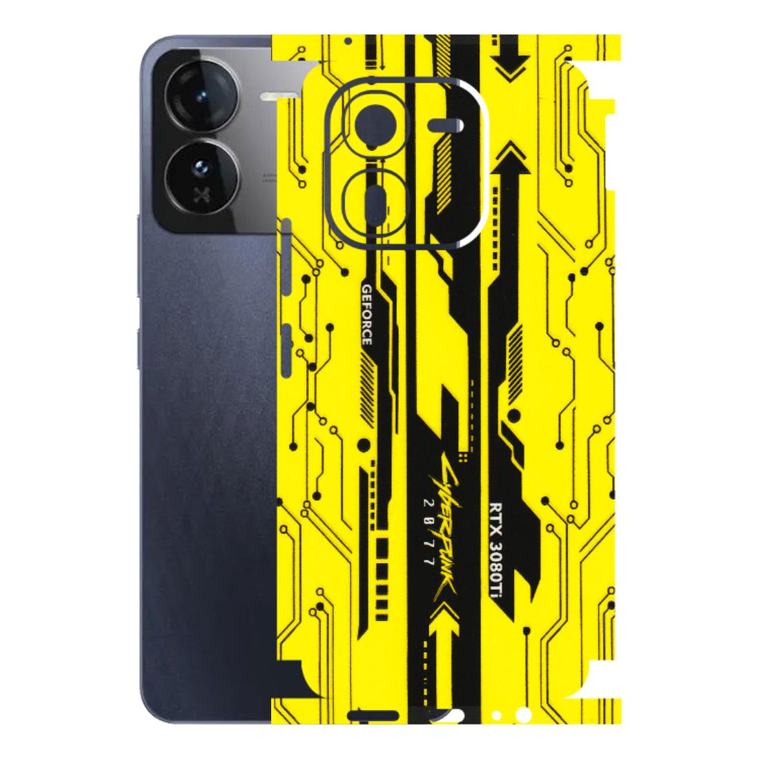 IQOO Phone Skins (All Models) - Yellow Cyberpunk - 3D Embossed Finish (L-93) IQOO Z9X