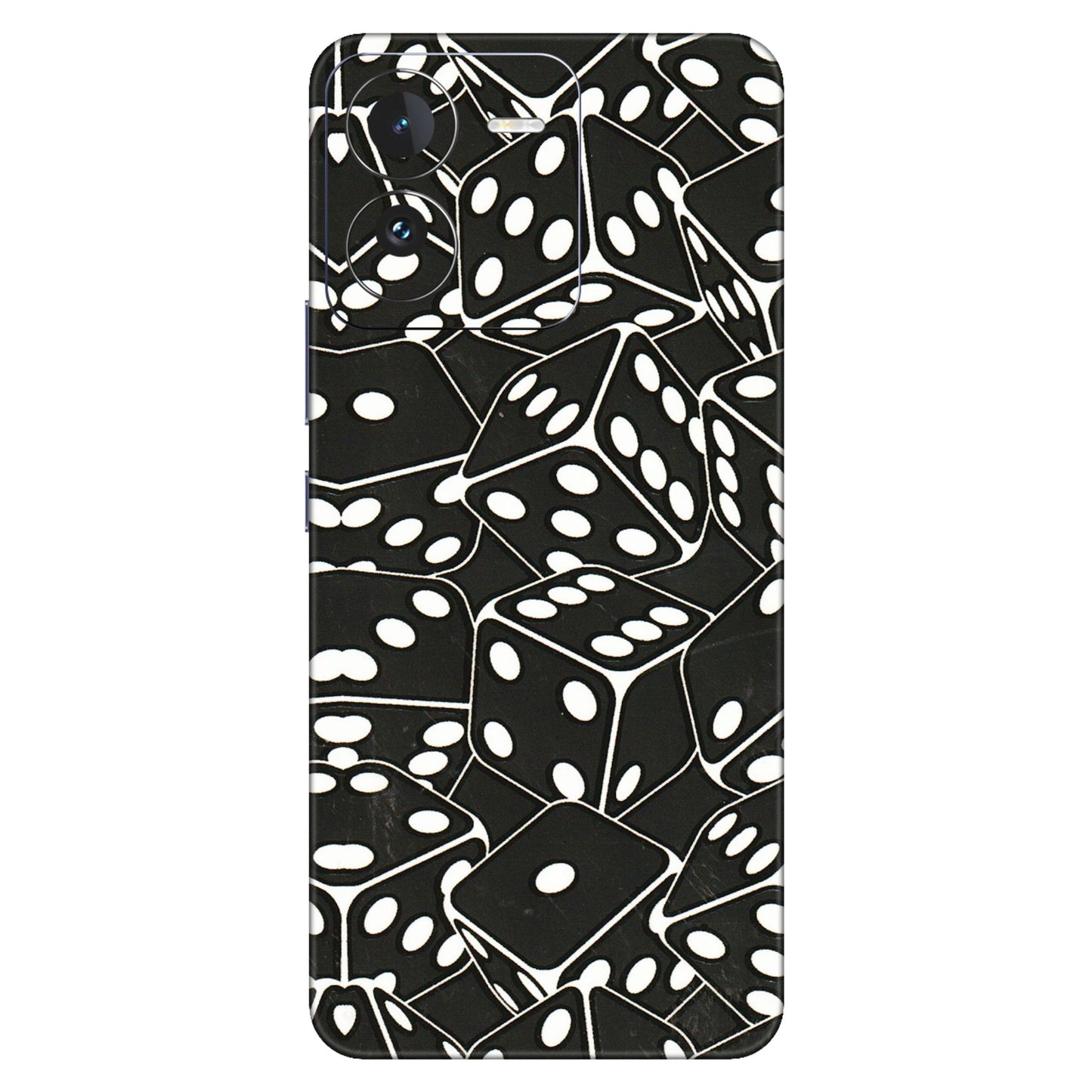 IQOO Phone Skins (All Models) - Big Black Dices - 3D Embossed Finish (L-106) IQOO Z9