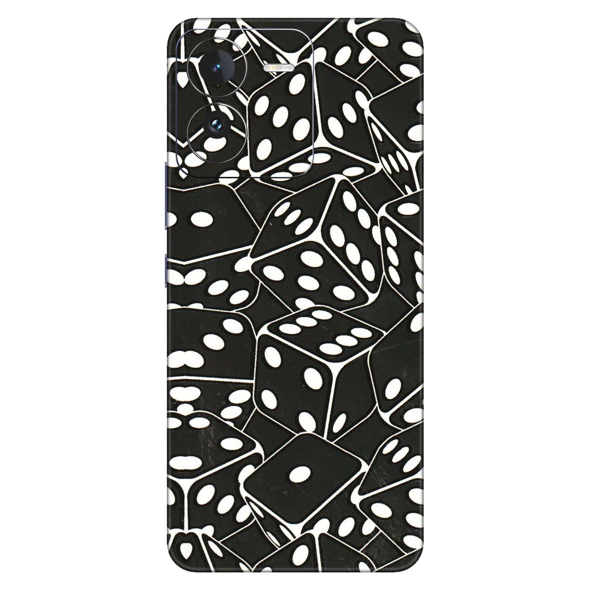 IQOO Phone Skins (All Models) - Big Black Dices - 3D Embossed Finish (L-106) IQOO Z9