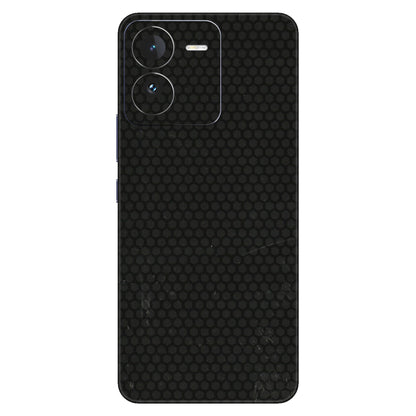 IQOO Phone Skins (All Models) - Black honeycomb - 3D Embossed Finish (L-114) IQOO Z9