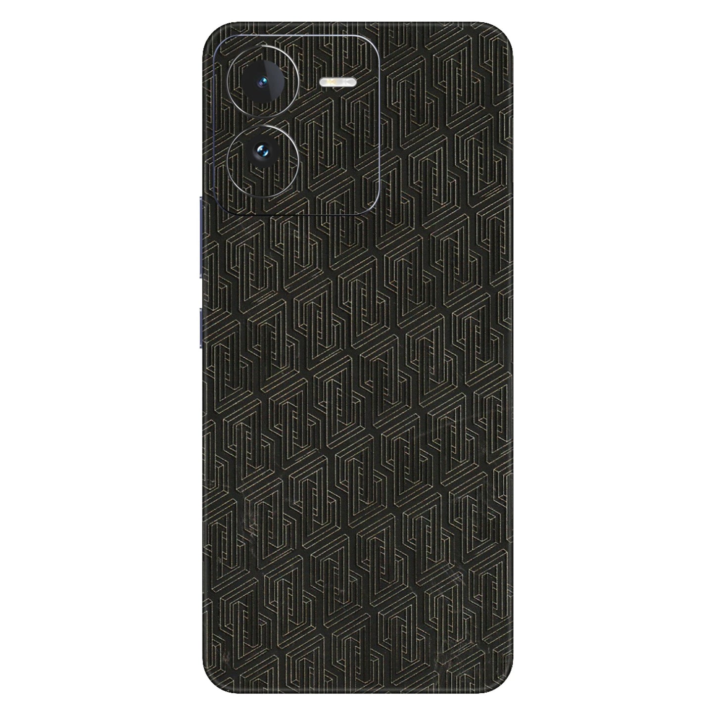 IQOO Phone Skins (All Models) - Black Abstract Pattern - 3D Embossed Finish (L-117) IQOO Z9