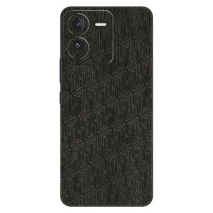 IQOO Phone Skins (All Models) - Black Abstract Pattern - 3D Embossed Finish (L-117) IQOO Z9