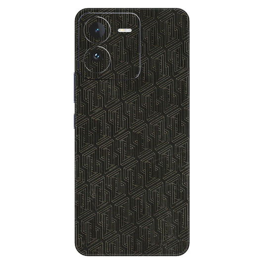 IQOO Phone Skins (All Models) - Black Abstract Pattern - 3D Embossed Finish (L-117) IQOO Z9