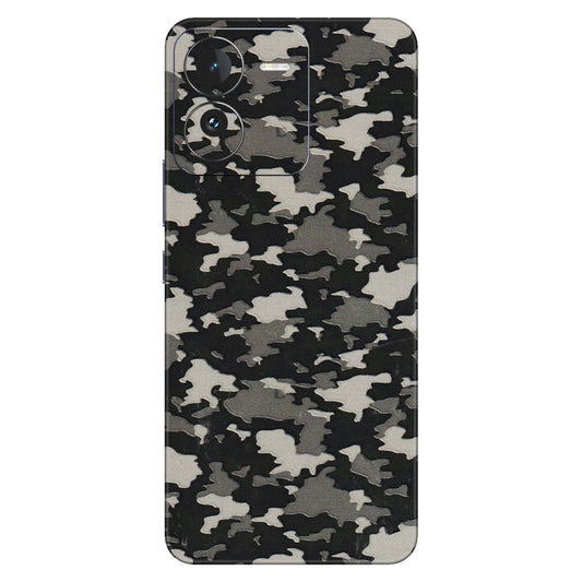 IQOO Phone Skins (All Models) - Black/Grey Camoflaunge - 3D Embossed Finish (L-142) IQOO Z9