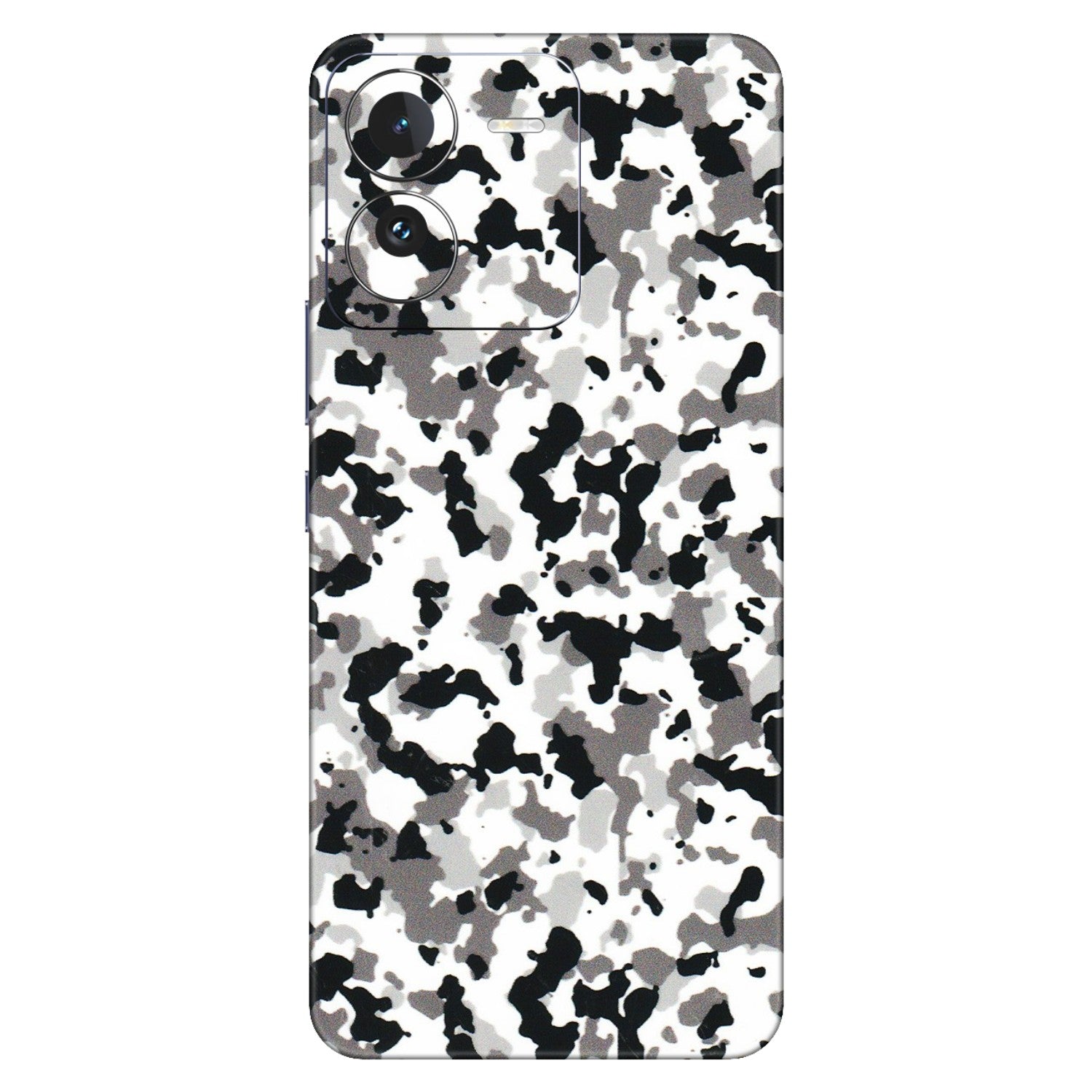 IQOO Phone Skins (All Models) - White Black Camouflage - 3D Embossed Finish (L-18) IQOO Z9