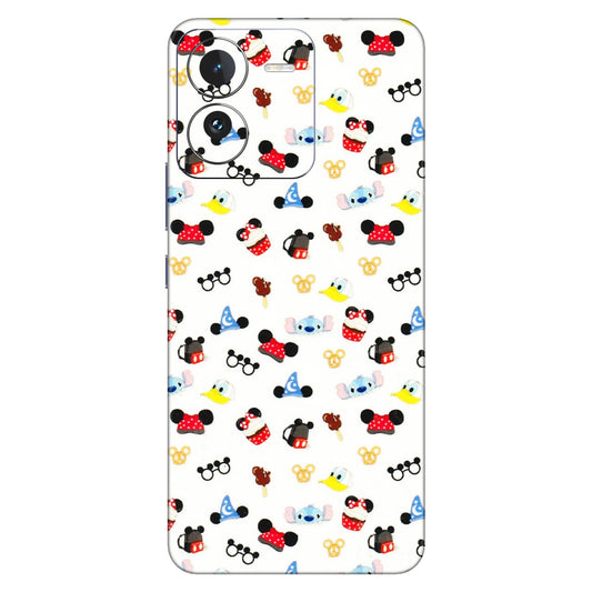 IQOO Phone Skins (All Models) - Minnie Mouse & Donald Doodles s - 3D Embossed Finish (L-194) IQOO Z9