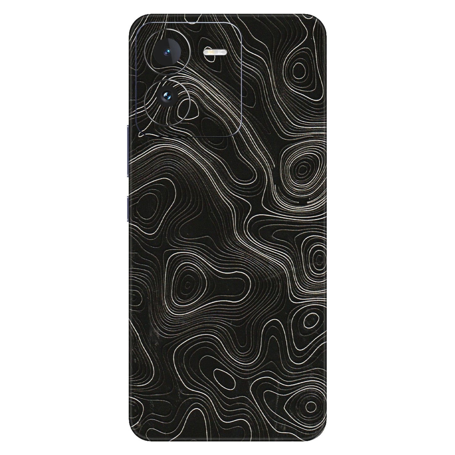 IQOO Phone Skins (All Models) - Black Swirl - 3D Embossed Finish (L-196) IQOO Z9