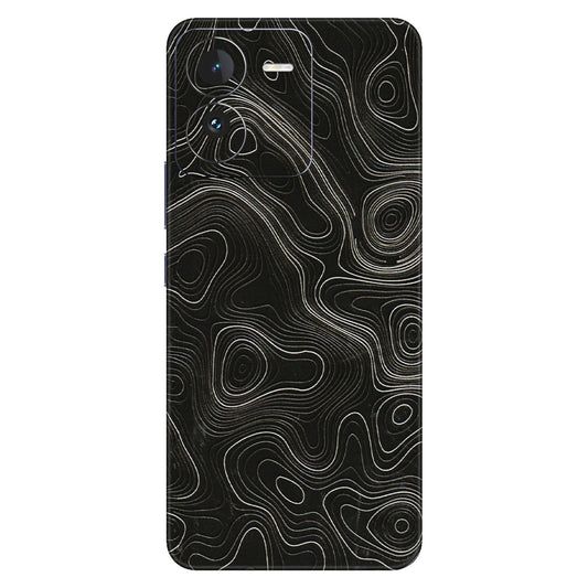 IQOO Phone Skins (All Models) - Black Swirl - 3D Embossed Finish (L-196) IQOO Z9