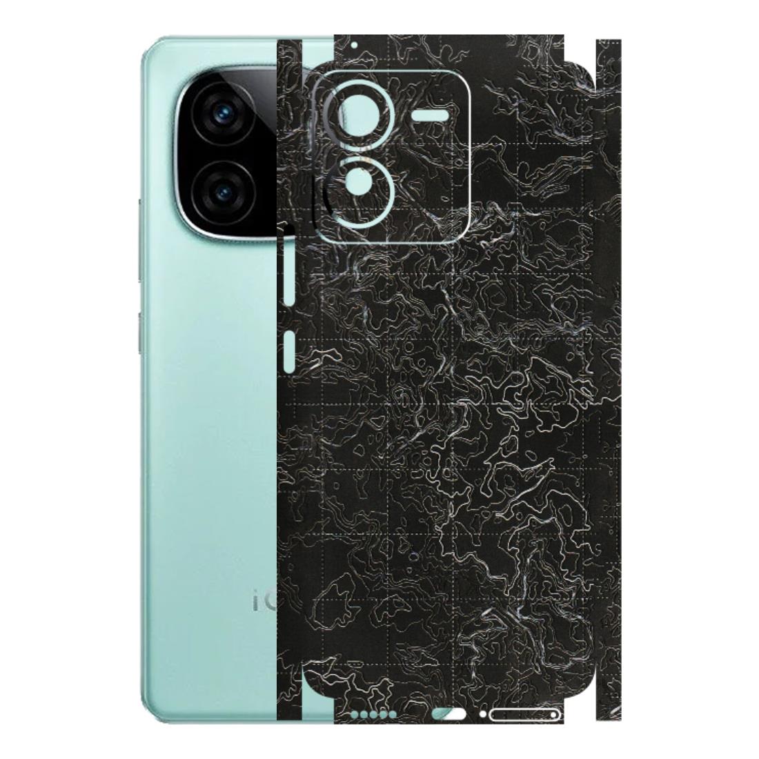 IQOO Phone Skins (All Models) - Black map Texture - 3D Embossed Finish (L-201) IQOO Z9