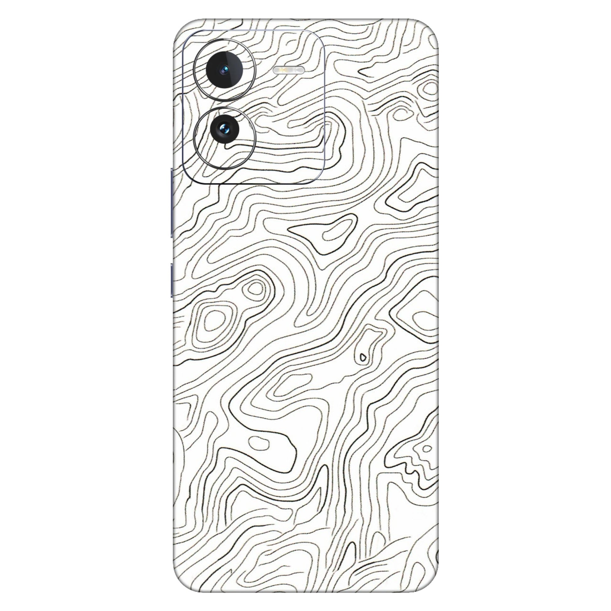IQOO Phone Skins (All Models) - White Black Swirls - 3D Embossed Finish (L-219) IQOO Z9